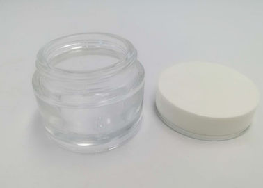Empty 60g Transparent Plastic Cosmetic Jars For Skin Care Cream Packing