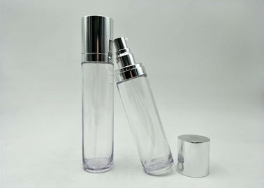Round Cosmetic PETG Bottle 110ML / 130ML Plastic Material Silk Logo Printing