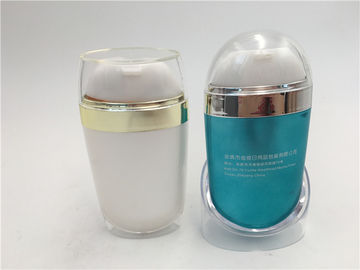 Double bouteille en plastique écologique de chambre, rond cosmétique de bouteille de pompe formé