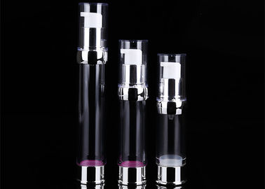 Bouteille cosmétique de pompe de haut transparent pour le rouge à lèvres/emballage crème d'oeil