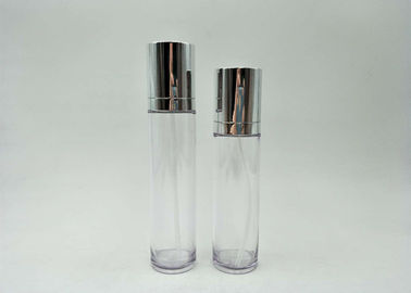 Impression en soie de logo du cosmétique PETG de la matière 110ML/130ML plastique ronde de bouteille